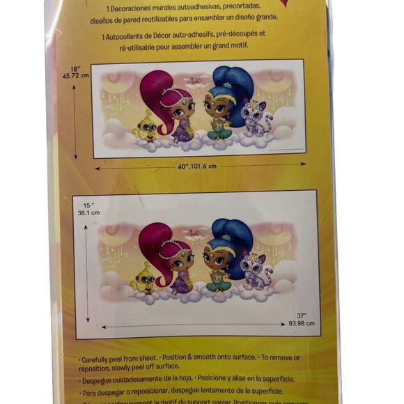 RoomMates Shimmer and Shine Burst Wall Decals Pink - Picture 3 of 4